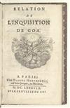 DELLON, CHARLES. Relation de l''Inquisition de Goa. 1688